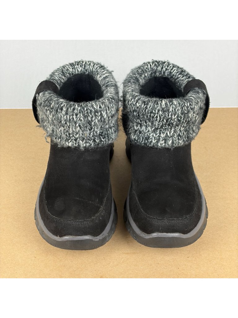 Skechers Easy Going Heighten Ankle Boots Womens 7 Black Pull On Faux Suede — image 2 of 8
